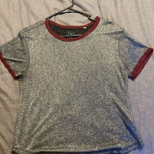 Me to We Charcoal and Maroon Tee